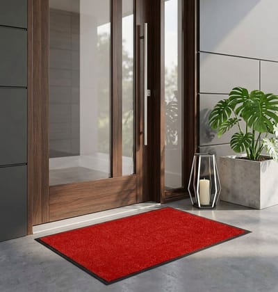 Floordirekt Vuilvangmat Use&Wash - Antislip Deurmat - Veelzijdig Inzetbaar - Rood - 40 x 60 cm - Onderhoudsvriendelijk, Slijtvast & Ideaal voor Hal, Entree en Woonruimte
