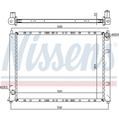 Radiator, motorkoeling NISSENS 64307A