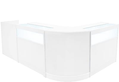 Luna led winkeltoonbank set - wit - h90xd60cm - 2xb900, cm60 & tb60