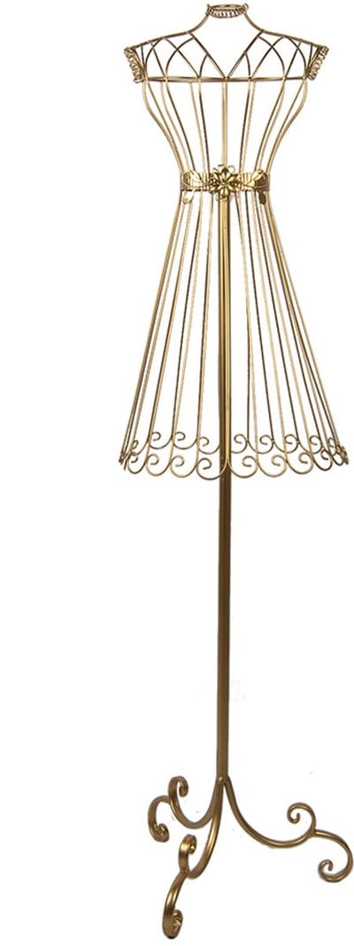 Clayre & Eef Etalagepop 42x36x142 cm Goudkleurig Metaal