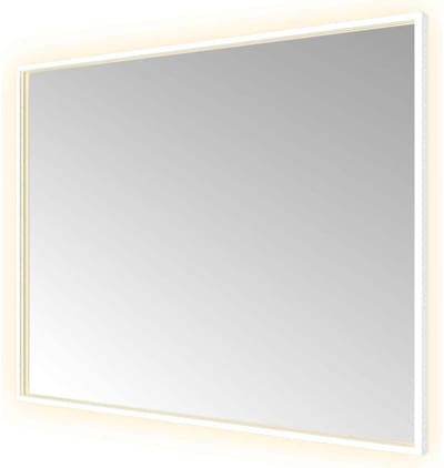 Hotbath &More SQU180 Square spiegel 100x80cm met verlichting, spiegelverwarming, kleurwissel, dimbaar en afstandsbediening mat wit