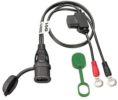 Weerbestendige accukabel voor powersport - 50 cm met snelkoppeling