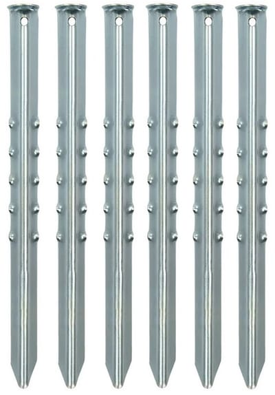 ProPlus Grondpennen/tentharingen van metaal - 40 cm - 12x stuks - XXL size - Kampeer artikelen voor tent of windscherm