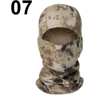 Balaclava Camouflage Masque Intégral CS Casquette Cache-Tête Cou Cache-Nuque Doublure de Casque Multicam Écharpe Homme Haute Qualité Pratique Usage Quotidien gray