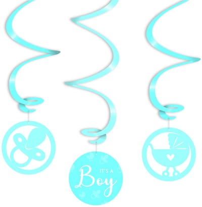 Swirl decorations - It's a boy !