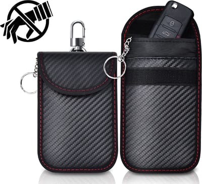 2x zakje voor autosleutels box autosleutel - hoes bag - tas autosleutel - antidiefstal - rfid beschermhoes autosleutel