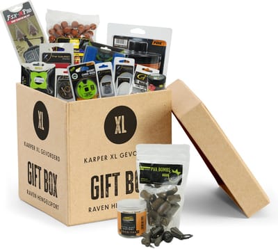 X2 - Giftbox Karper voor de gevorderde visser - size XL - Geschenkset - Cadeau idee - Visset- Aas - Lood - Haakjes - Onderlijnen - Rigmaterialen - Rigset - Tacklebox - Rigtool - Marker - Vaderdag Cadeau