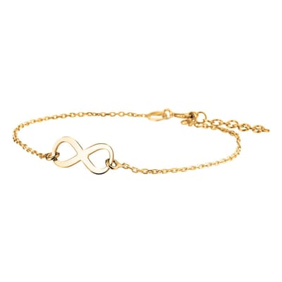 Zilver Verguld (Geel) Armband Infinity 17 + 2,5 Cm 3 Micron 2103161