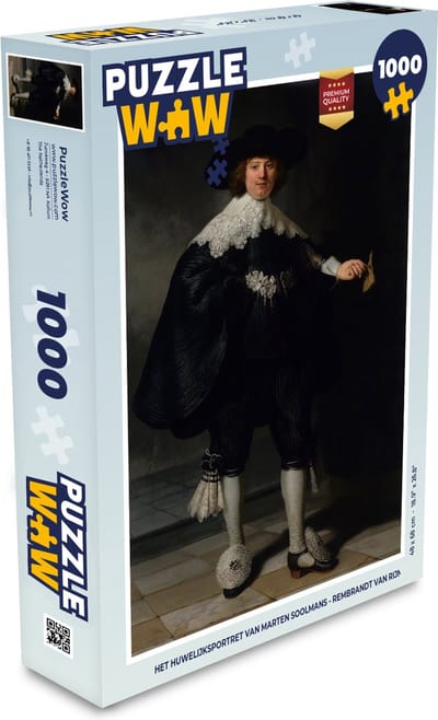 Puzzel Het huwelijksportret van Marten Soolmans - Rembrandt van Rijn - Legpuzzel - Puzzel 1000 stukjes volwassenen