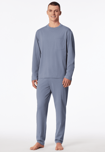Lange oversized pyjama, blauwgrijs - Modern Nightwear 50