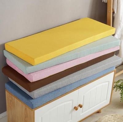 Bankkussen met Banden - Zitkussen Tuinbank - Comfortabel Zitten - Hoge Dichtheid Spons - 70x30x5cm - Bruin
