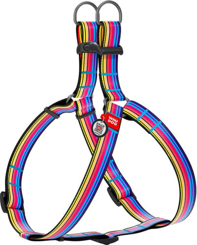 WAUDOG Line Harnas / Hondentuigje - Nylon - Gratis QR Tag - Breedte: 25 mm - Borstomtrek: 60 - 90 cm (GELIEVE ALVORENS BESTELLEN OPMETEN)