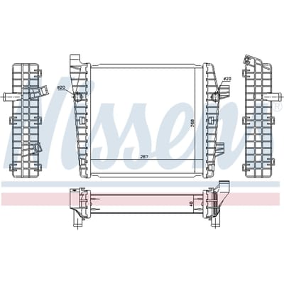 Lage-temperatuurRadiator, laadluchtRadiator NISSENS 65320