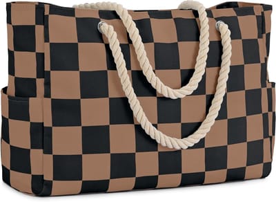 Ruime Dames Strandtas met Rits, Waterdichte Shopper voor Strand, Sauna en Bad, XXL Familieformaat