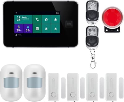 Draadloos Alarmsysteem - WIFI GSM Home - Woning Beveiligen - App Bediening - 100 Sensoren - Zwart