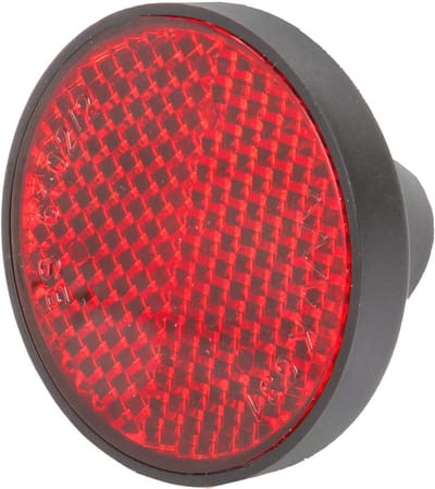 Fietsreflector Ronde Spatring Rood - 40mm - Vintage Fietsaccessoire