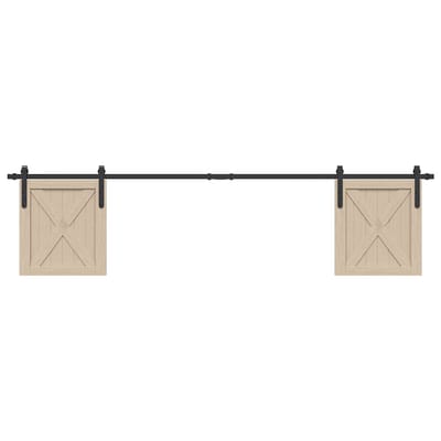 vidaXL - Ophangset - voor - schuifdeur - 213 - cm - koolstofstaal