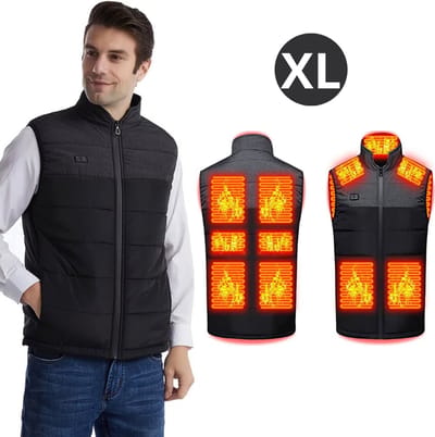 Bovista Verwarmde Bodywarmer - Heated Vest - Elektrische Bodywarmer - Jas - Winter - Oplaadbaar - Unisex - Maat XL - Grijs