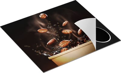 Chefcare Inductie Beschermer Koffie Beker met Koffiebonen Erin - 60x50 cm - Afdekplaat Inductie - Kookplaat Beschermer - Inductie Mat