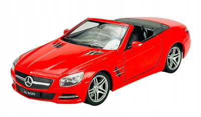 Welly 2012 Mercedes-Benz SL500 Rood Metaal 1:24 Open Deuren