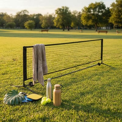 Draagbaar Pickleball Net Afneembaar 3 M Pickleball Net Sportuitrusting Buitengebruik Eenvoudig te Monteren Voor Beginners Achtertuin black