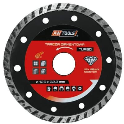 Awtools Turbo Serie - Diamantzaagblad - 300mm - Turbo Segment - Voor Droogzagen