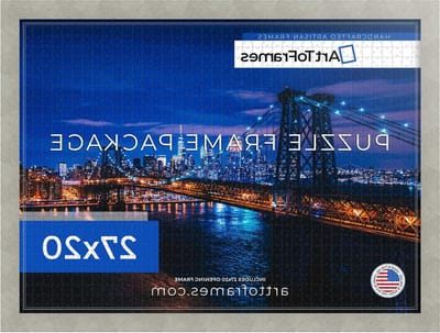 Puzzellijst - MDF Frame - Puzzels Presenteren - Klassiek Zilver Design - 27x20 Inch - Zilver