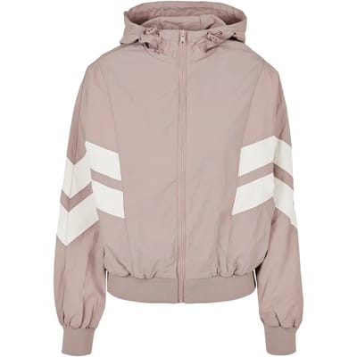 Dames sweatshirt met capuchon Urban Classics crinkle batwing (Grandes tailles)