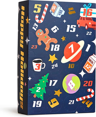 Happy Socks - Unisex Sokken Happy Holidays 24-Pack Advent Gift Box - Multi - Maat 36-40