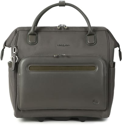 Hedgren VENTI Laptoptas op wielen 15,6 inch met RFID-bescherming – Waterafstotend – Gerecycled materiaal – ZandbeigeBlack Ink
