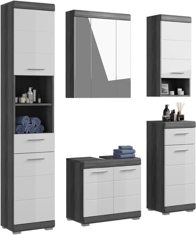 xonox.home badkamermeubel Scout rookzilver imitatie 164x191x34 cm