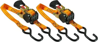 Intrekbare Ratelbinder - Spanband Set - Vastzetten van Lading - Automatisch oprollen band - 6 voet x 1 inch