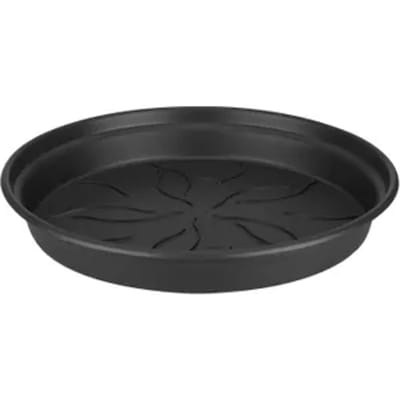 Elho Green Basics Schotel 25 - Schotel voor Binnen en Buiten - Kweken en Oogsten - Ø 25.5 x H 3.6 cm - Living black
