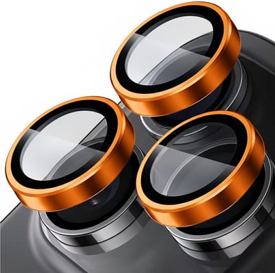 Camera Glas Lens Film Geschikt voor Apple iPhone 17 Pro - Casemania Gehard Glas Camera Lens Protector - Oranje