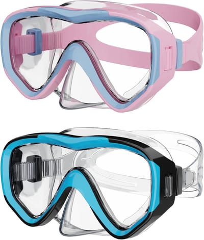 SnelShoppen - Duikbril voor Kinderen 180° Panorama HD, Anti-lek, Zwembril met Neusbescherming voor Jongens en Meisjes van 4-16 Jaar, Snorkelmasker voo