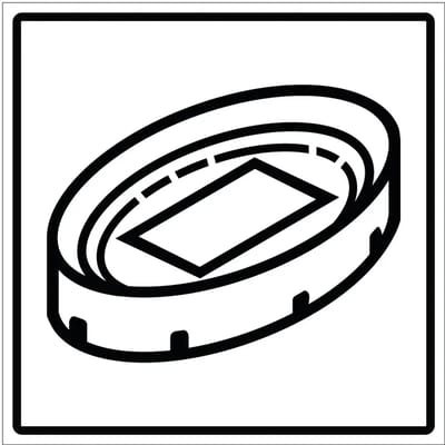 Stadion bord | gecoat dibond materiaal | 40 x 40 cm