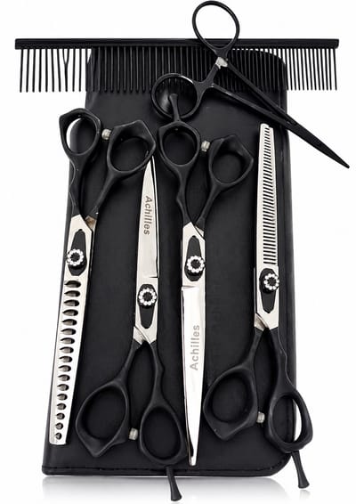 Achilles® Hondenschaar - 7 INCH Scharenset - Trimschaar Hond - Huisdier Knipset - Effileerschaar
