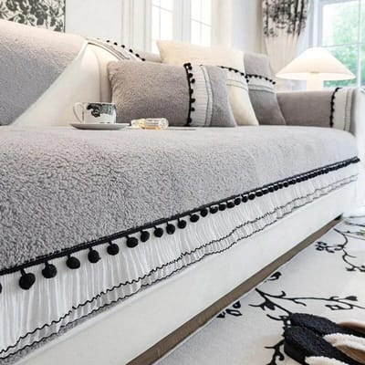 Bankkussen 2023 Nieuw Antislip Kussen Leren Bankhoes Pluche Hoes Doek Handdoek Winter Verdikt Katoen Fluweel 70x70cm 1pc