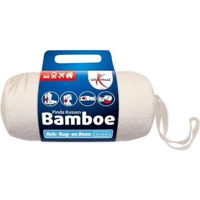 Lucovitaal Bamboe Nek Kussen Wit