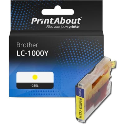 PrintAbout huismerk Inktcartridge LC-1000Y Geel geschikt voor Brother