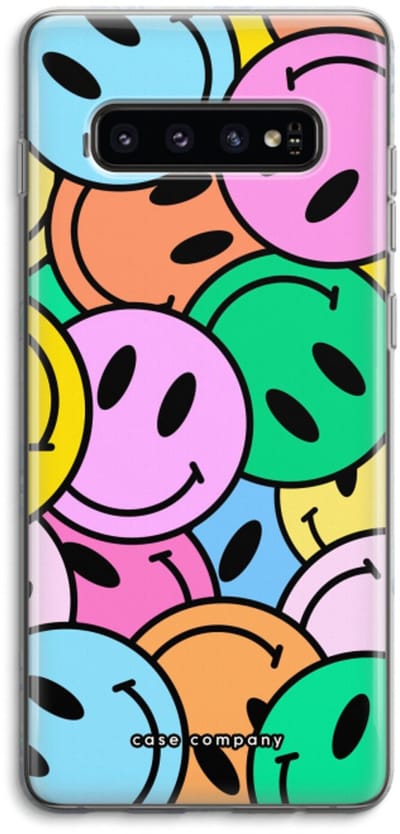 Case Company® - Hoesje geschikt voor Samsung Galaxy S10 4G hoesje - Smiley N°1 - Soft Cover Telefoonhoesje - Bescherming aan alle Kanten en Schermrand