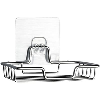 Roestvrij Staal Badkamer Hoek Doucheplank Shampoo Opbergrek Houder Met Zuignap Badkamer Accessoires gray
