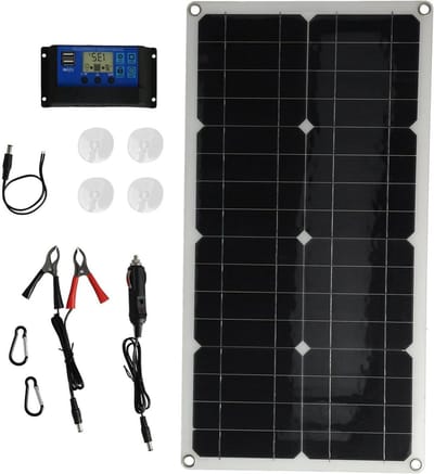 Zonnepaneel Kit - Acculader Set - Energie Opladen - Hoge Conversie Efficiëntie - 54x28cm Paneel