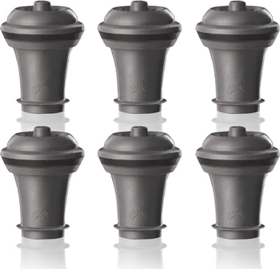 Set van 6 Vacuüm Stoppers voor Wijnflessen – Houdt Wijn Langer Vers