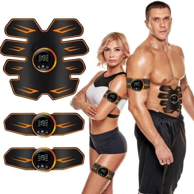 Buikspiertrainers Elektrisch - Hometrainer Afvallen - Fitness - Zwart met Oranje