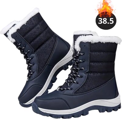 Nivard Snowboots - Sneeuwschoenen - Sneeuwboots - Dames - Wintersport - Ski - Skischoenen - Zwart - 38.5- Laarzen
