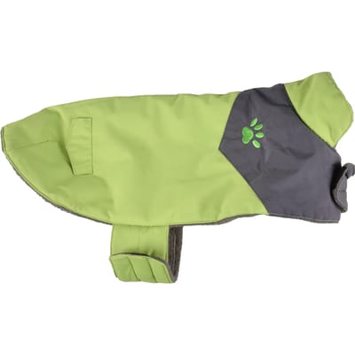 Hondenjas – Regenjas hond – Water- en winddichte hondenregenjas met fleece – Flamingo Regenjas Juno Groen – 35 cm
