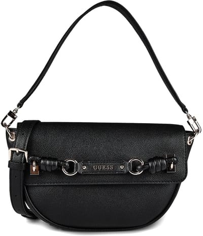 GUESS schoudertas Camelia Flap Shoulder Bag Black zwart