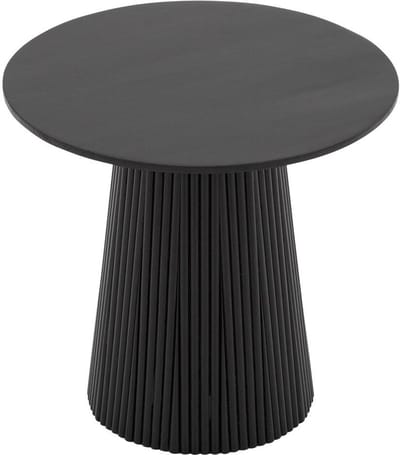 Goossens Zaro Salontafel - Hout - 50 x 46 x 50 cm - Rond - zwart