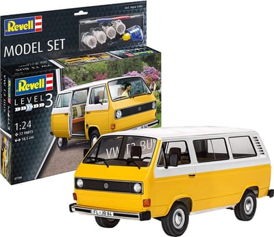 Revell Modelbouwpakket Auto - 67706 Volkswagen VW T3 Bus - Model Set Plastic - 1:25 - Modelbouw